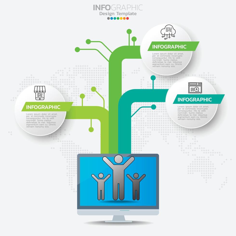 concetto di business infografica con 3 opzioni o passaggi. vettore