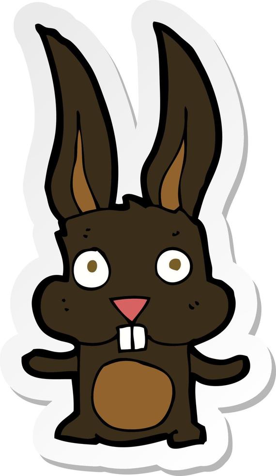 adesivo di un coniglio cartone animato vettore