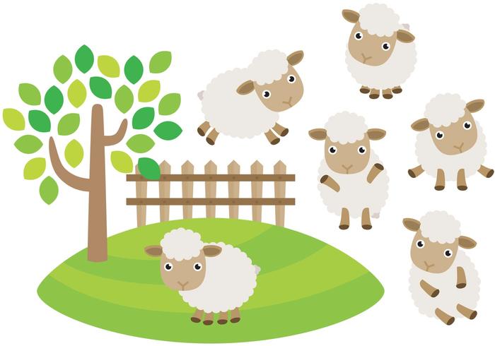 Vettori di pecore carine