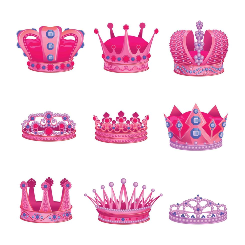 set di clipart corona vettore