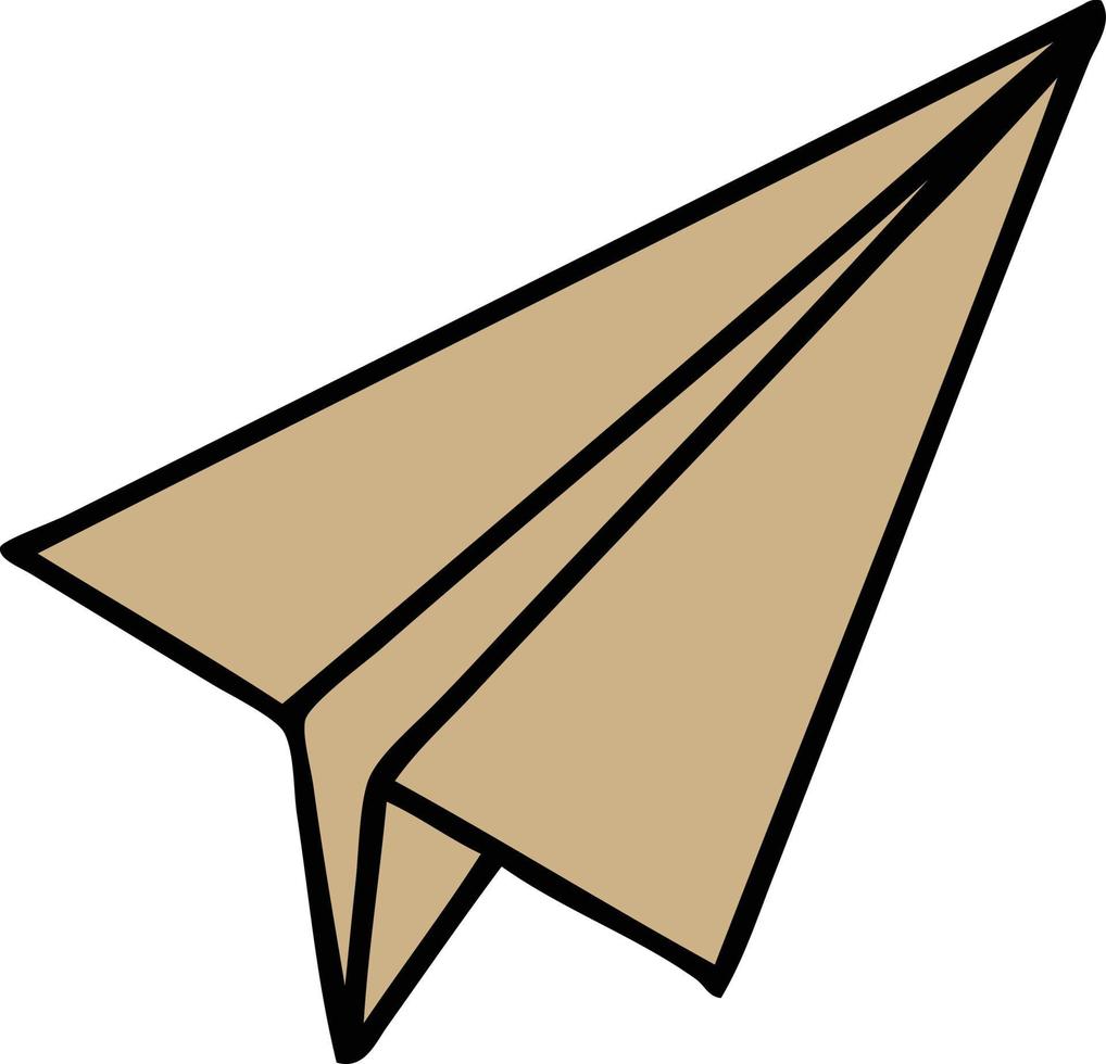 aeroplano di carta simpatico cartone animato vettore