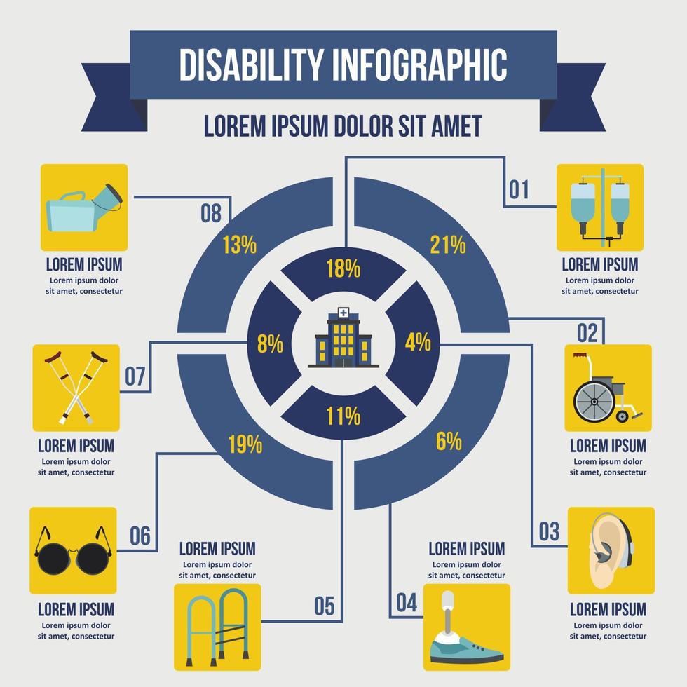 concetto di infografica non valido, stile piatto vettore