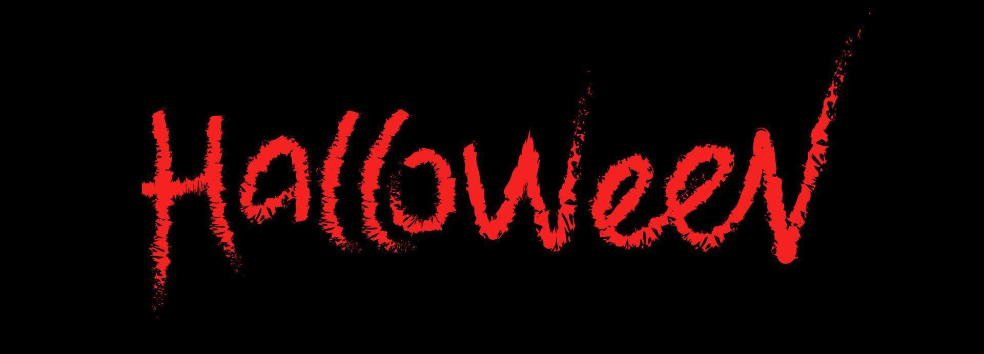 logo lettering di halloween. carattere insolito per le vacanze di halloween. formulazione elegante. parola di halloween scritta magnificamente a mano. lettere, iscrizione vettore