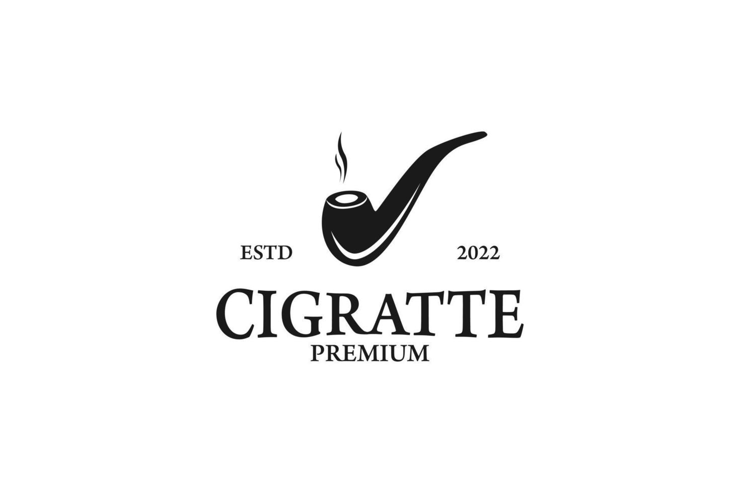 sigaretta piatta industria fabbrica logo design grafico vettoriale simbolo icona illustrazione idea creativa