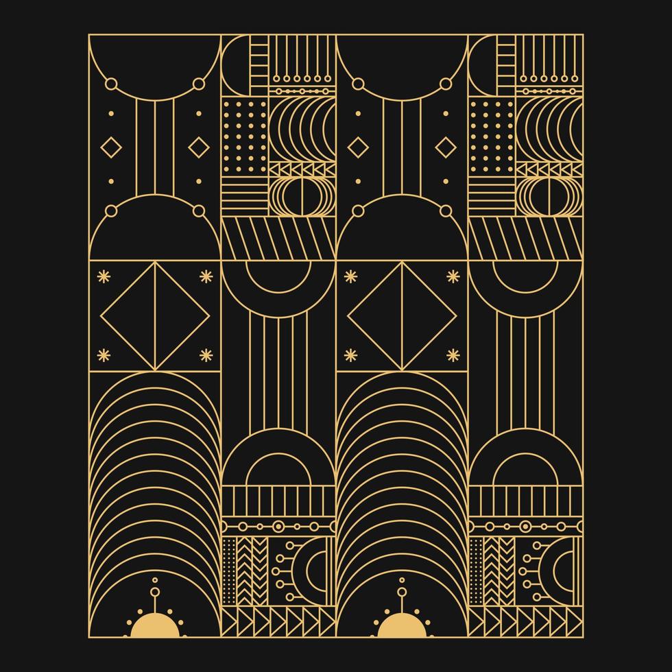 moderno art deco geometrico. sfondo geometrico astratto di vettore. illustrazione vettoriale. vettore