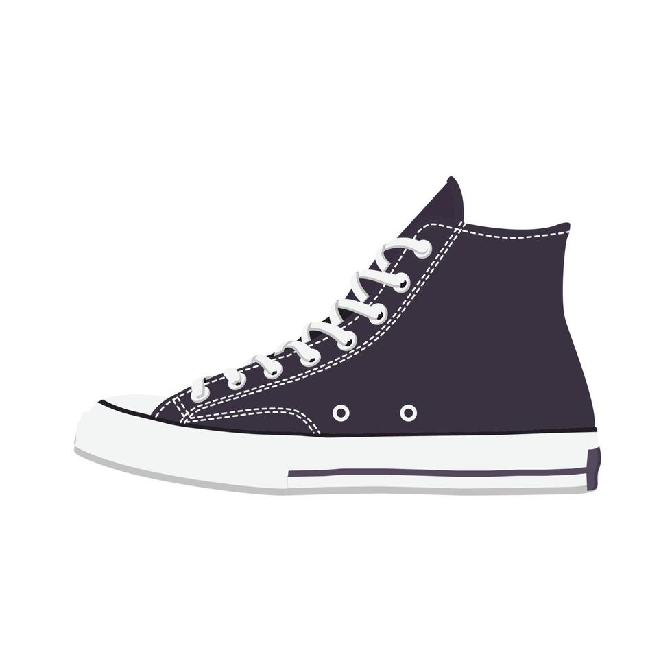 illustrazione piatta di scarpe da ginnastica. elemento di design icona pulita su sfondo bianco isolato vettore