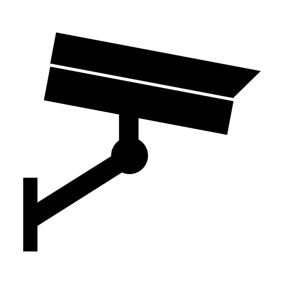icona TVCC. simbolo della zona sotto sorveglianza telecamera su sfondo bianco. illustrazione vettoriale. tratto modificabile. vettore