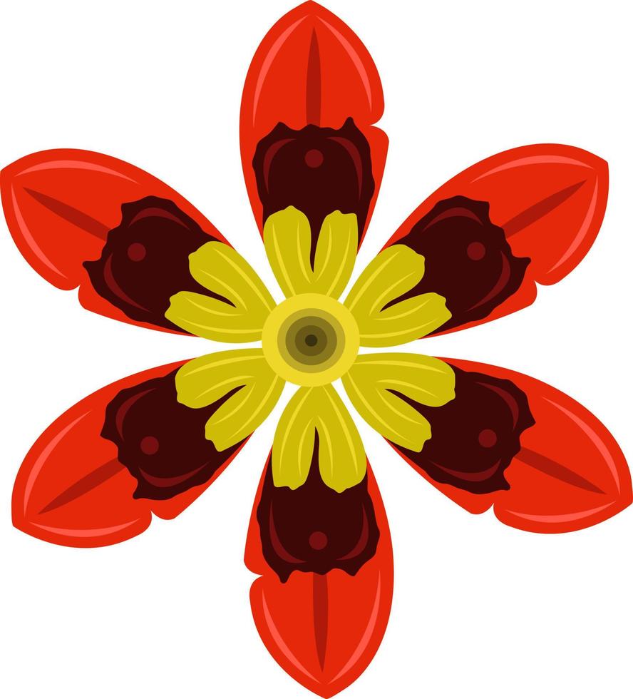 arte vettoriale di fiori di arlecchino per la progettazione grafica e l'elemento decorativo