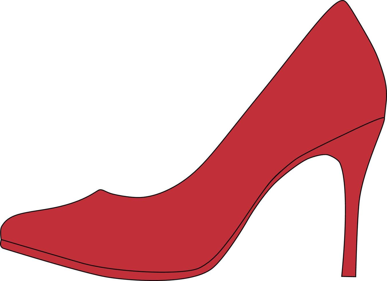 vettore a stiletto rosso