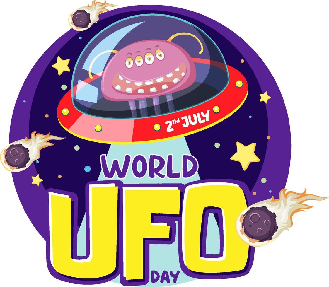 design del poster della giornata mondiale degli ufo vettore