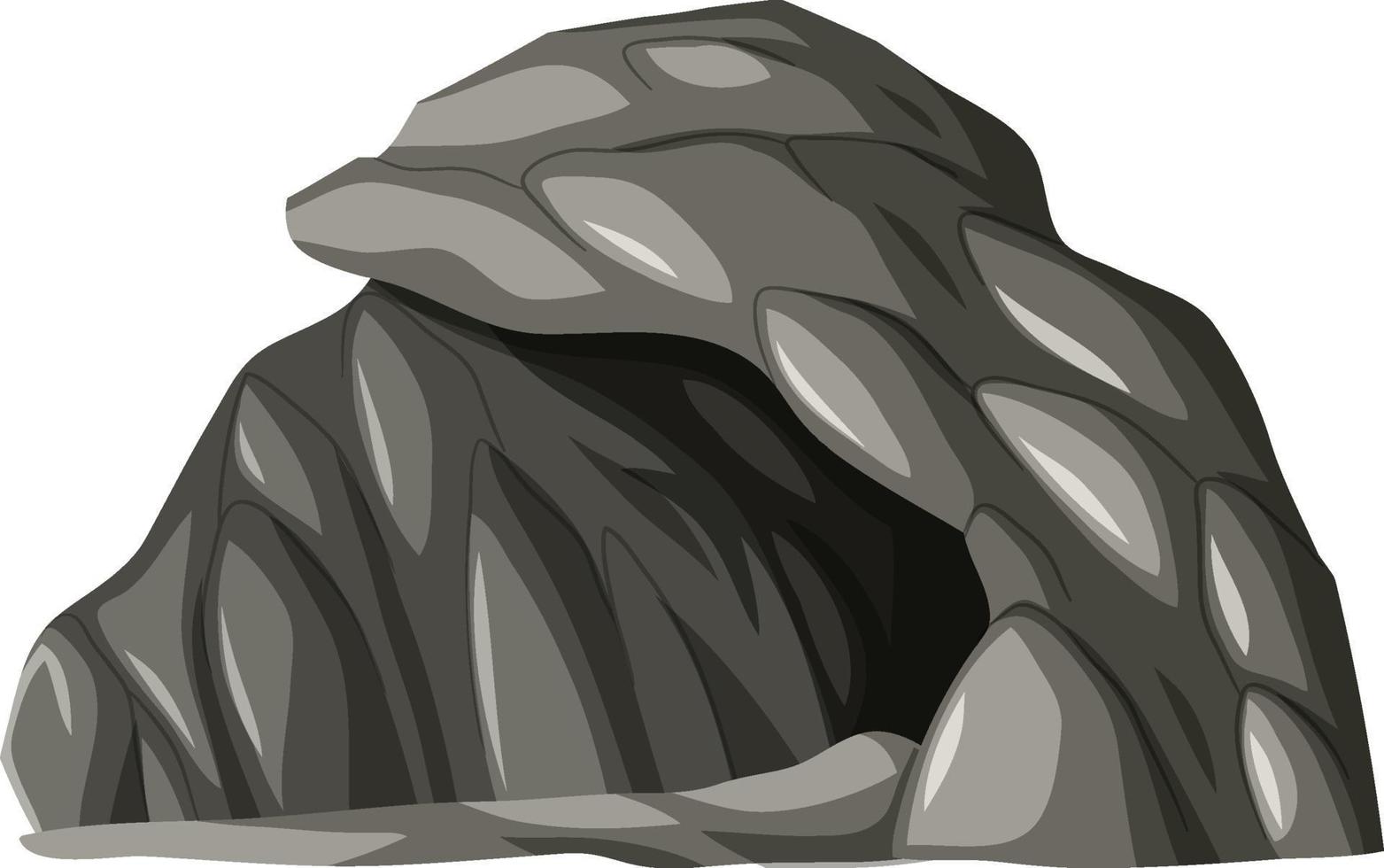 una grotta di pietra isolata vettore