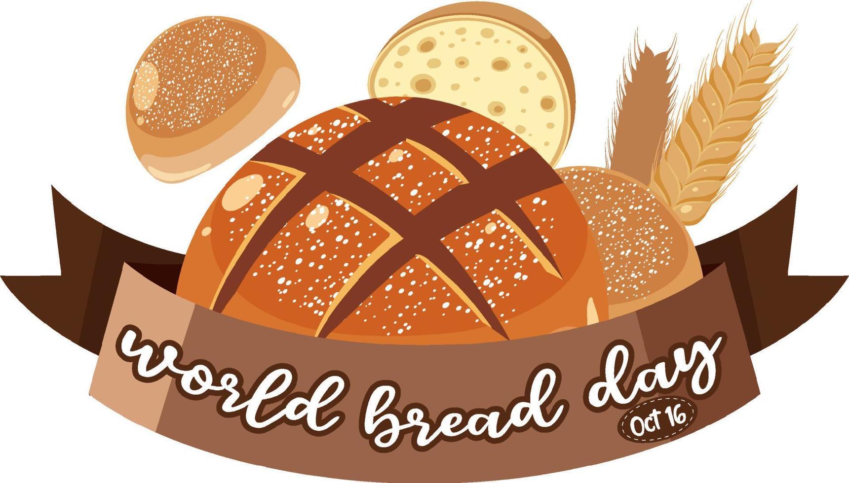 design della bandiera della giornata mondiale del pane vettore
