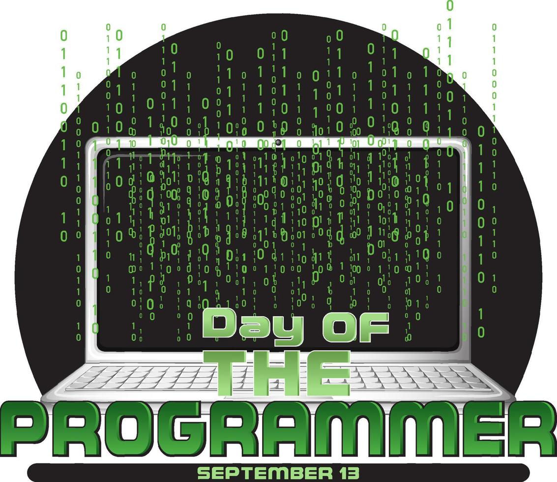 design del banner del giorno dei programmatori vettore