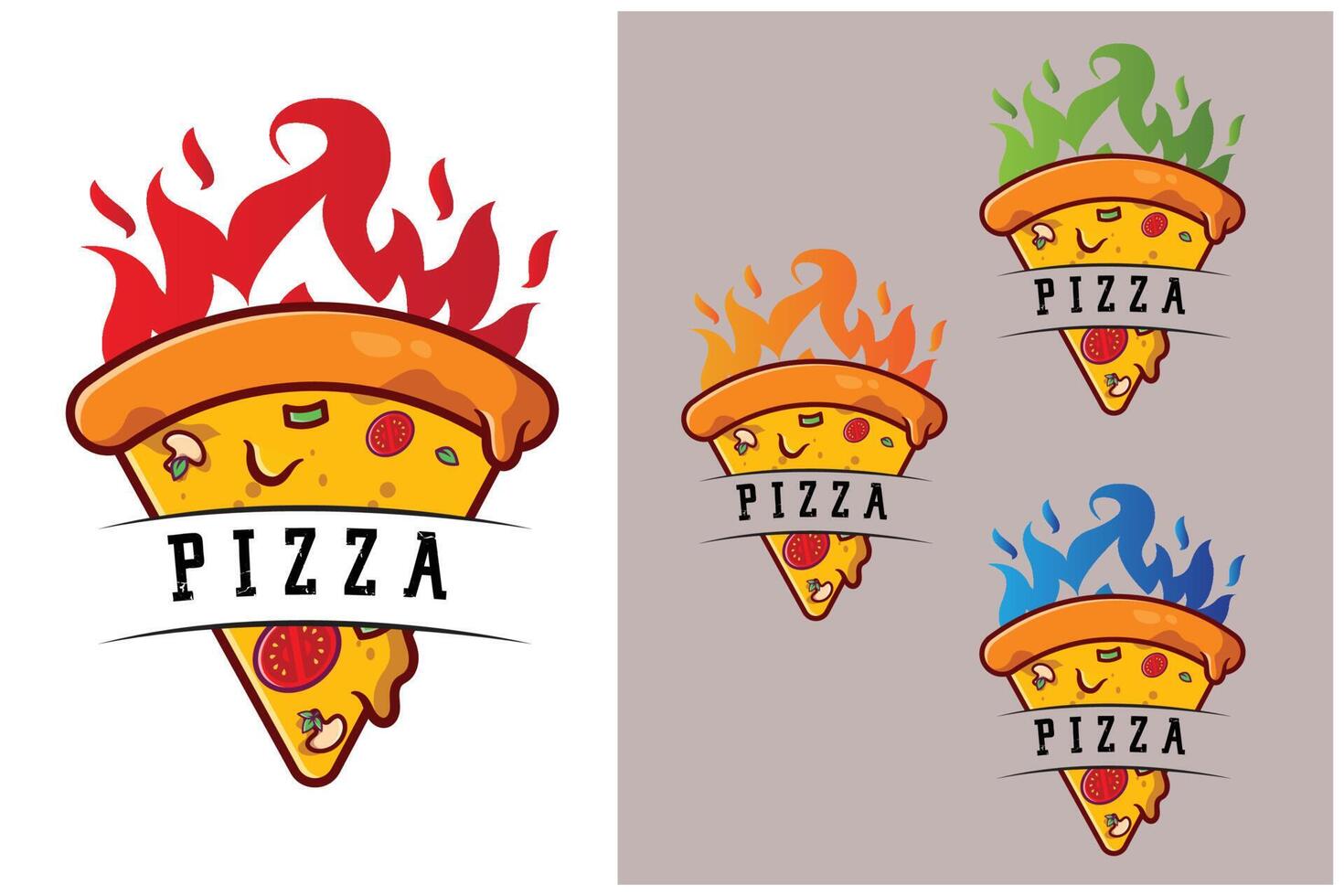 pizza food logo vector design originario dell'italia, fatto di grano e verdure, adatto per adesivi, flayer, sfondi, serigrafia, aziende alimentari