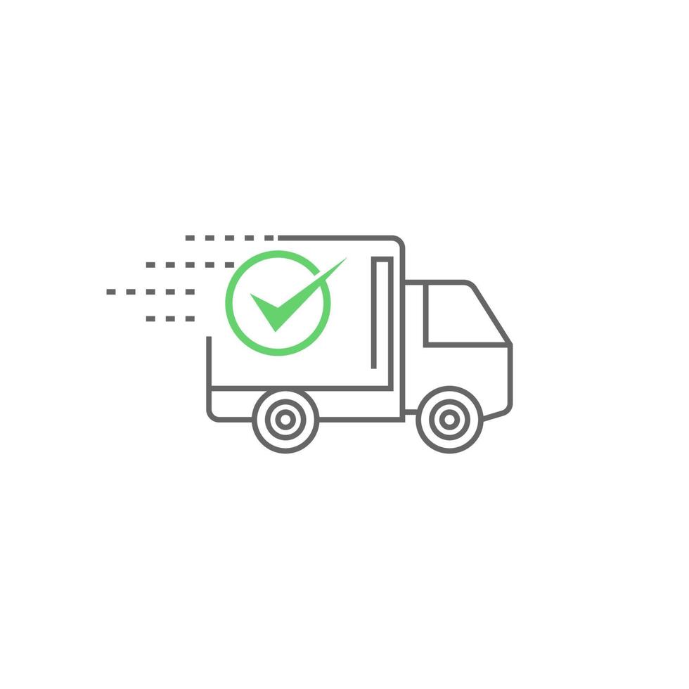 camion icona logo modello design illustrazione vettoriale