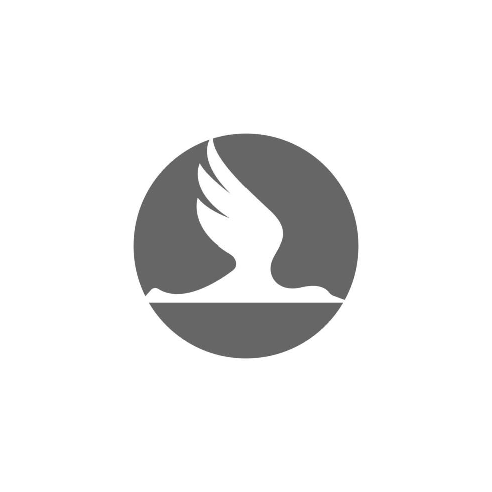 illustrazione dell'icona del logo dell'uccello vettore
