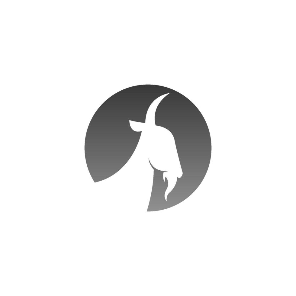modello di illustrazione dell'icona del logo di capra vettore