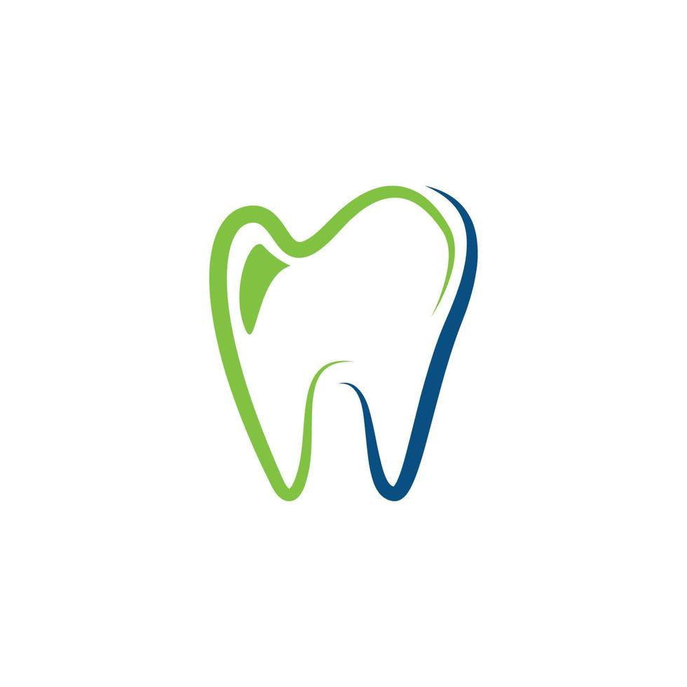 dente, design del logo dell'icona dentale vettore
