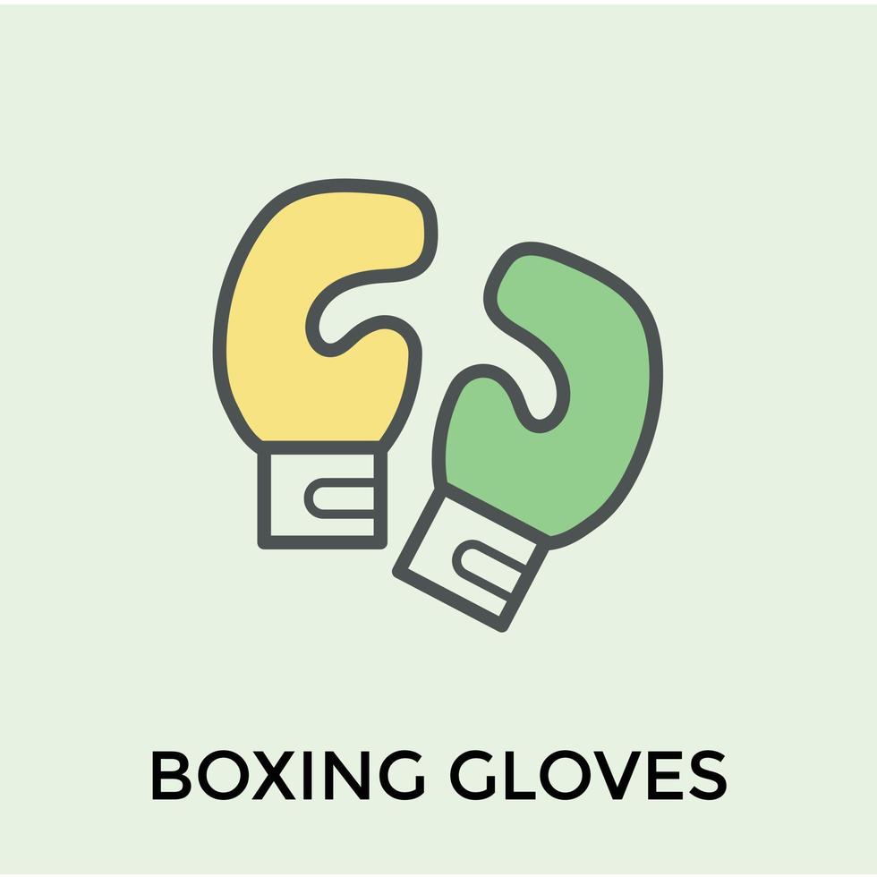 guantoni da boxe alla moda vettore