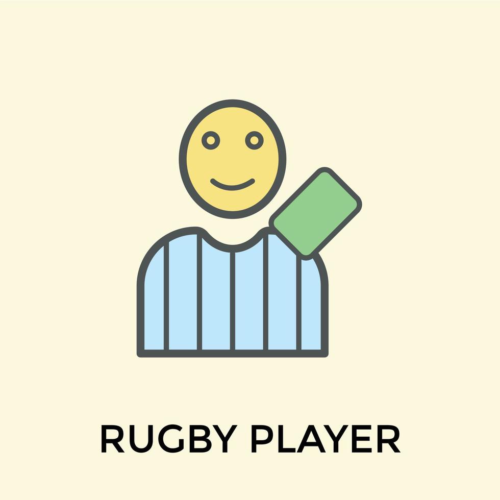 giocatore di rugby alla moda vettore