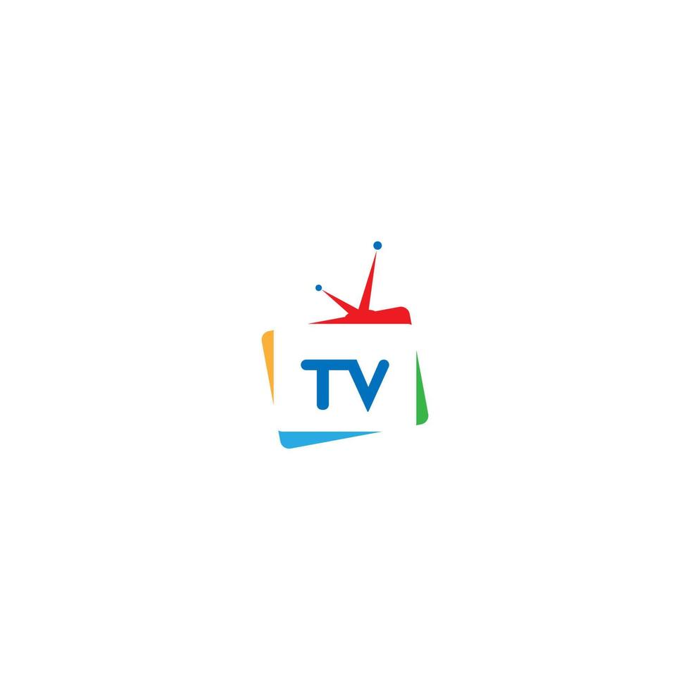 modello di illustrazione di progettazione logo icona tv vettore