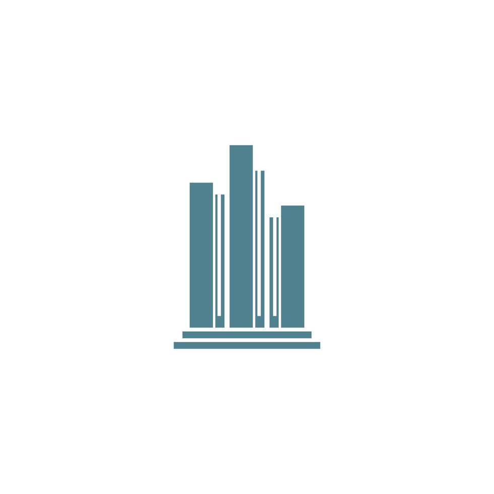 illustrazione di design piatto logo icona torre vettore