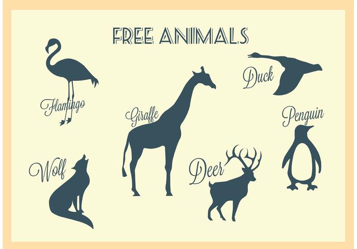 Sagome di animali vettoriali gratis