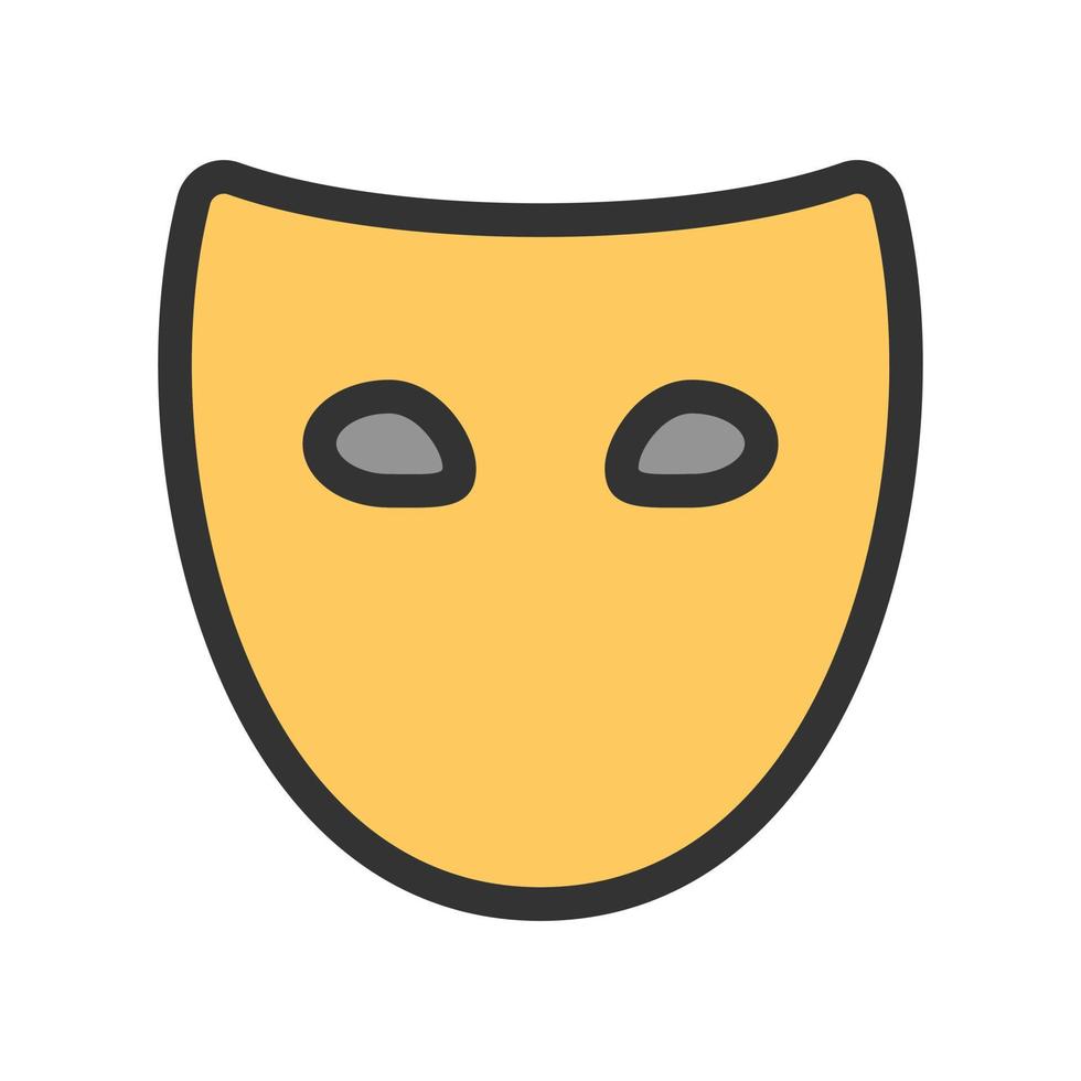 icona della linea piena di maschera vettore