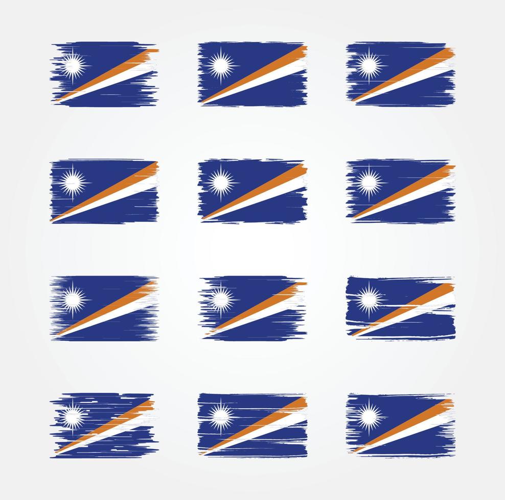 collezioni di pennelli bandiera isole marshall. bandiera nazionale vettore