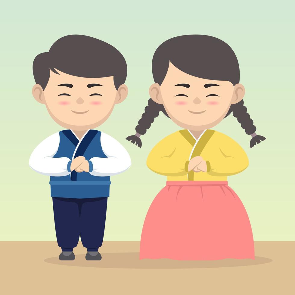 chuseok illustrazione mascotte vettore