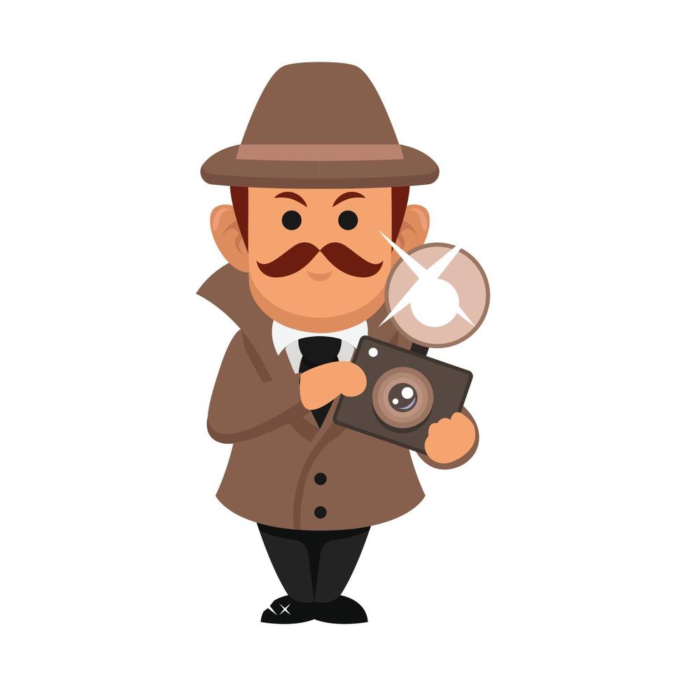 detective illustrazione maschio vettore