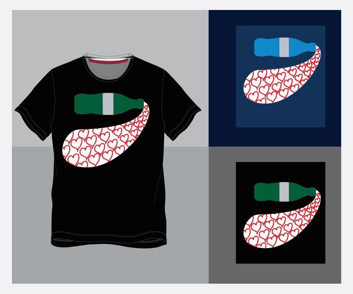 design t-shirt con mockup vettore