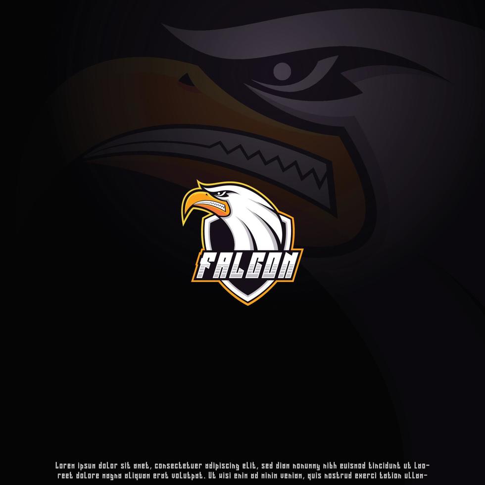 falco mascotte miglior logo design buon uso per distintivo emblema identità simbolo e altro ancora vettore