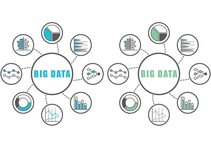 infografica di big data vettore
