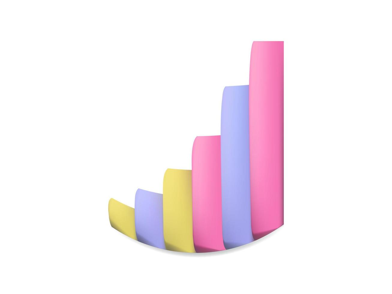 grafico di progettazione 3d di affari. grafico infografica. icona vettore