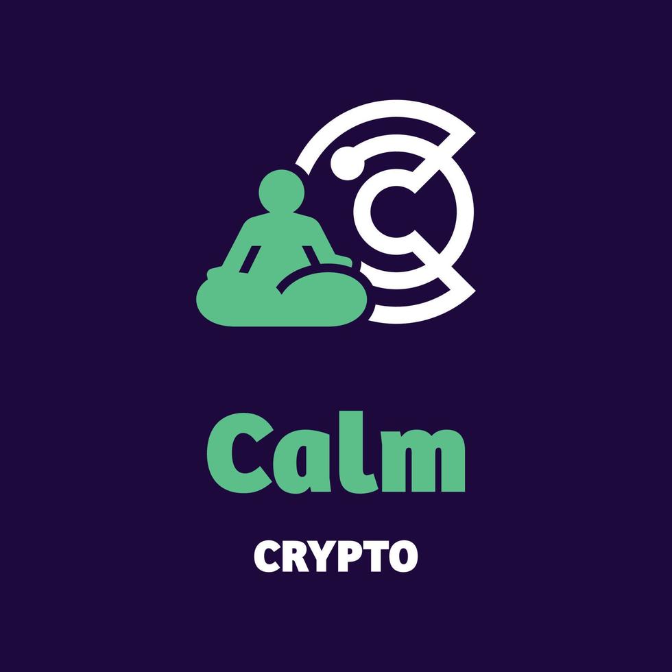 logo cripto calmo vettore