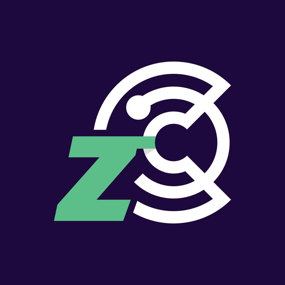 alfabeto z logo crittografico vettore