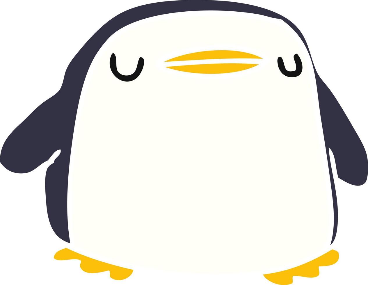cartone animato kawaii di un simpatico pinguino vettore