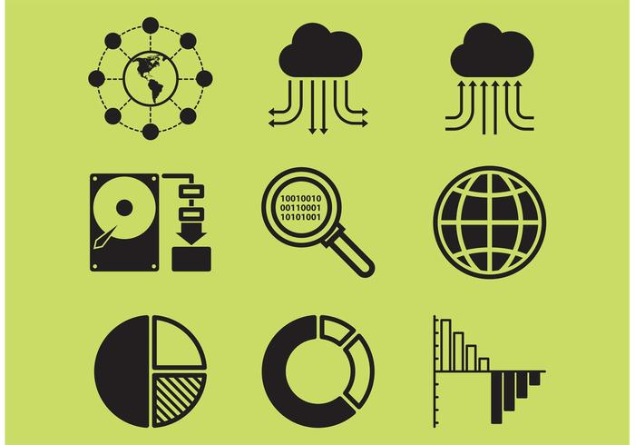 Icone di Big Data vettore