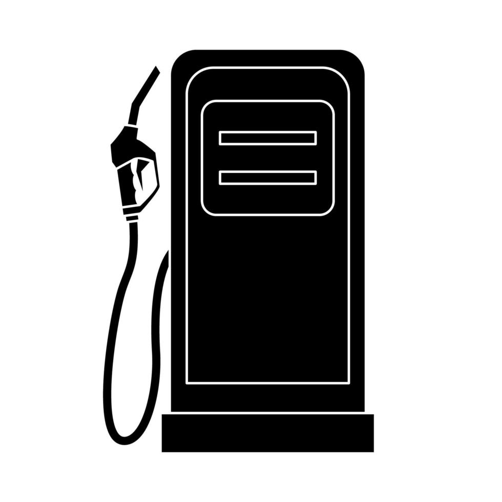apparecchiature per distributori di benzina, diesel o benzina. icona dell'ugello della pompa di benzina. stazione di rifornimento per veicoli diversi vettore
