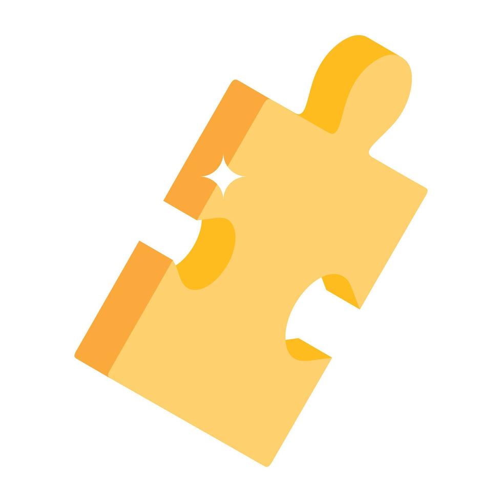 design trendy dell'icona isometrica del puzzle vettore