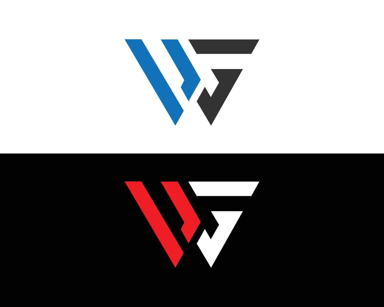 illustrazione del concetto di design dell'icona del logo della lettera wg. vettore