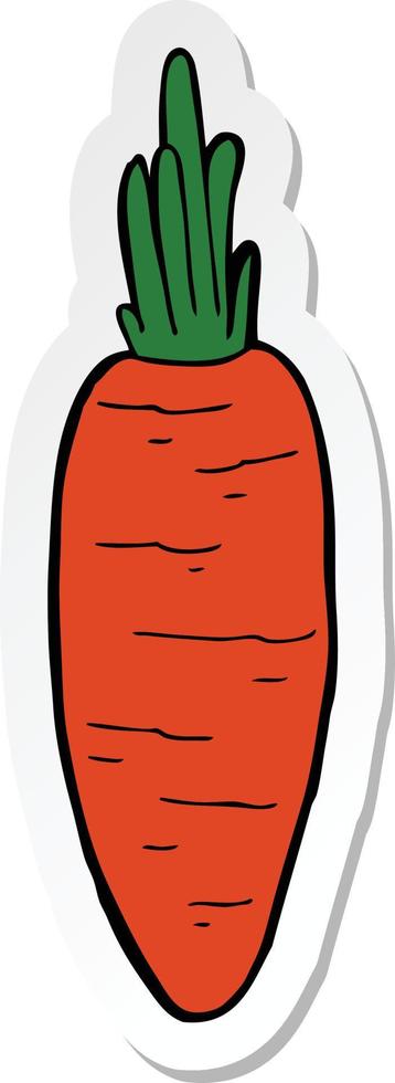 adesivo di una carota cartone animato vettore