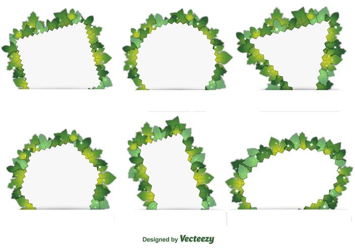 Cornici di foglie primaverili vettore