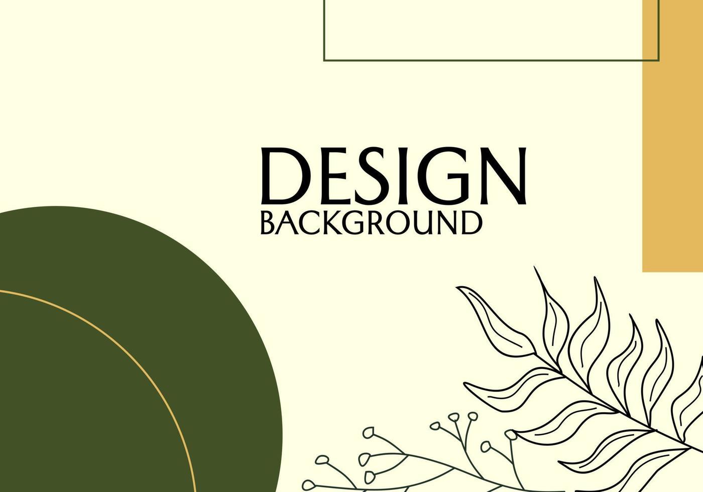 design di sfondo moderno e minimalista con elementi floreali disegnati a mano. disegno astratto per banner, poster, copertina vettore