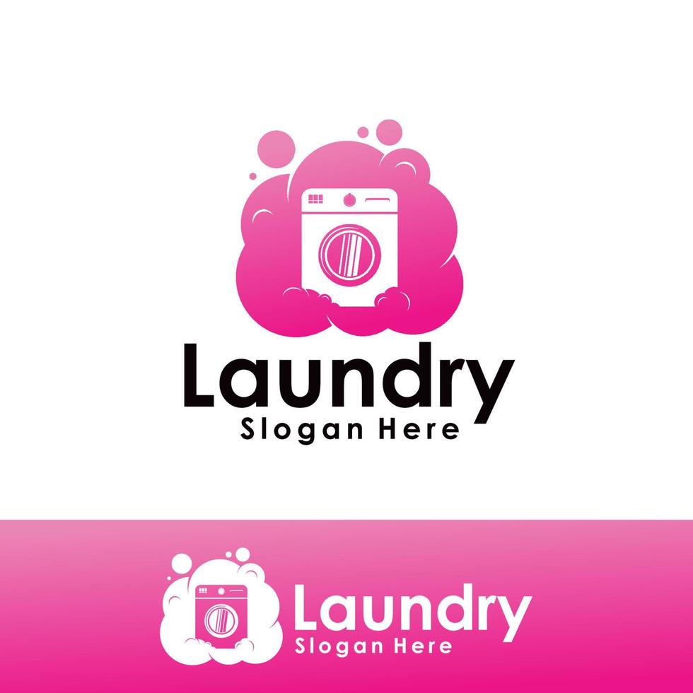 illustrazione del logo della lavanderia vettore