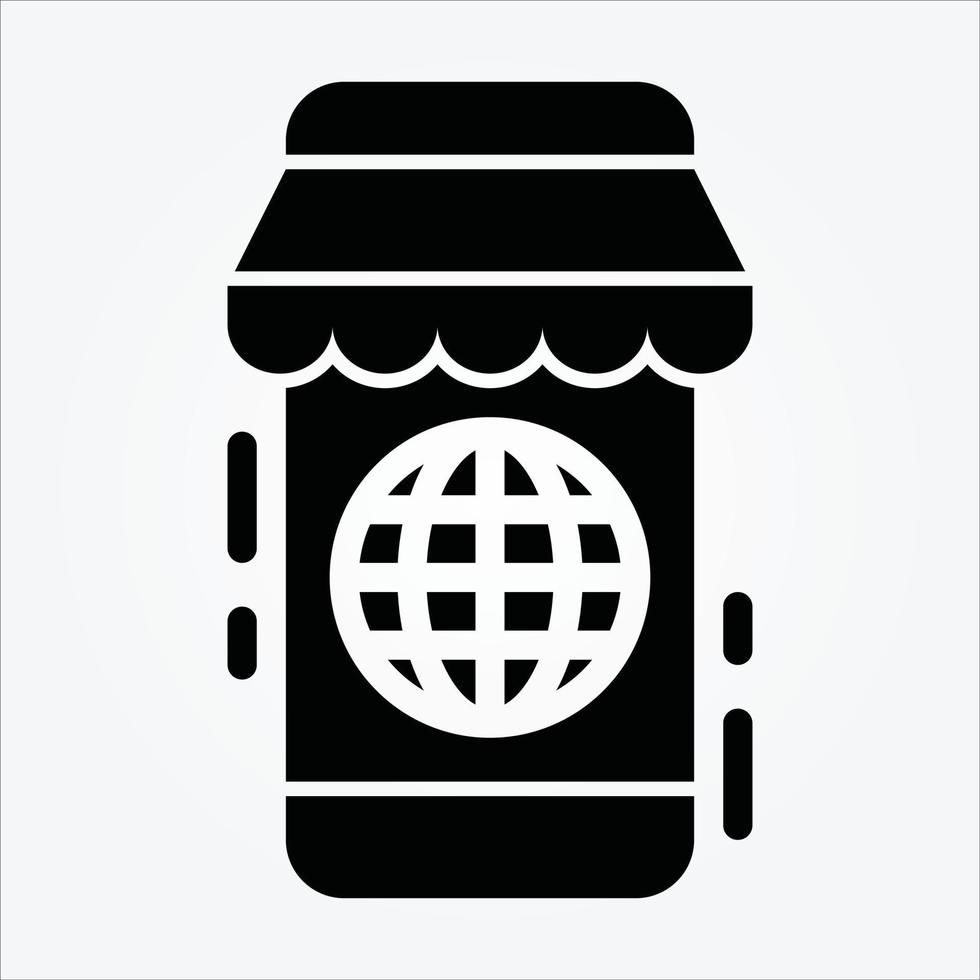 isolato e-commerce tema glifo icone eps 10 grafica vettoriale gratuita