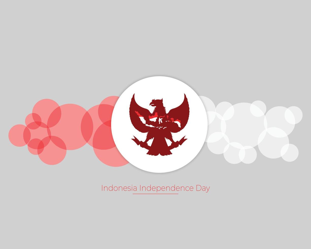 modello di saluto del giorno dell'indipendenza dell'indonesia vettore