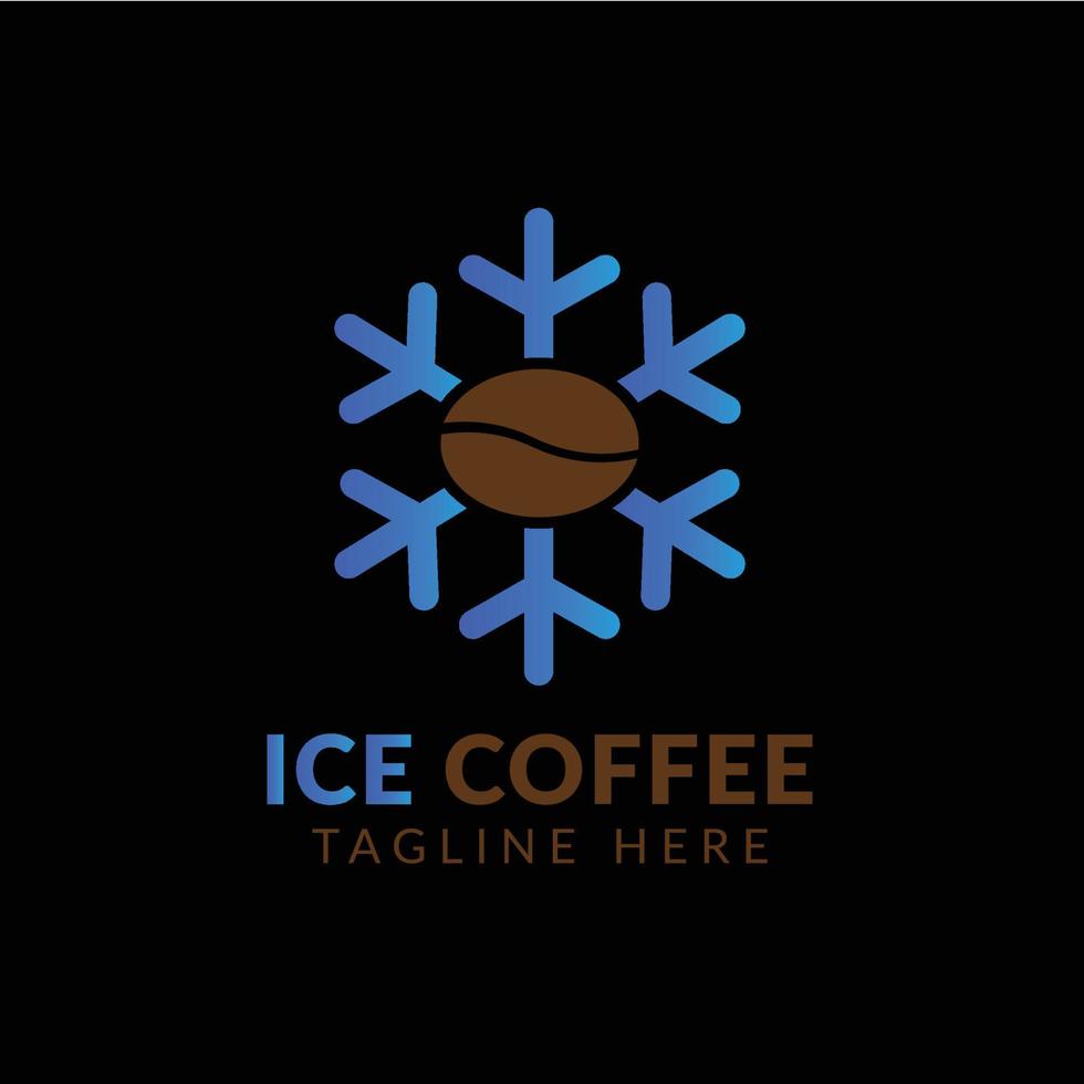 icona vettore logo caffè freddo. elemento dell'icona dell'illustrazione del caffè. segni e simboli possono essere utilizzati per web, logo, app mobile,