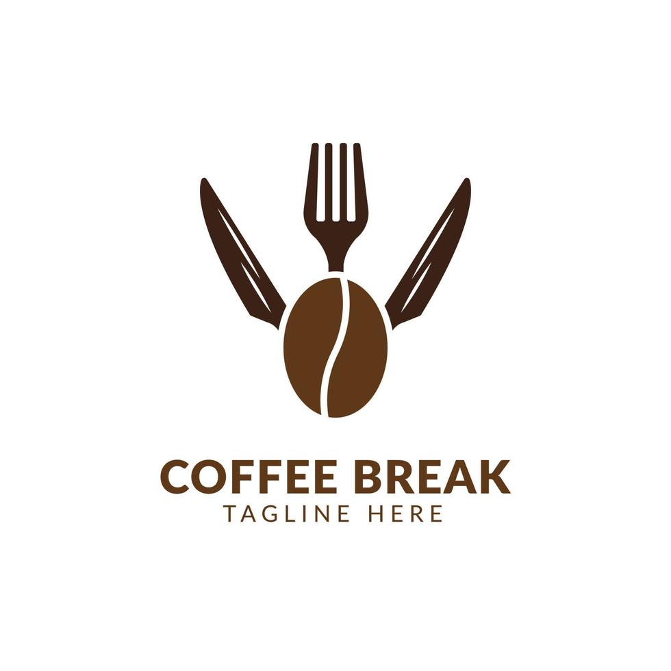 Modello di logo del ristorante caffetteria, servizi professionali per il branding della tua azienda, organizzazione e attività vettore